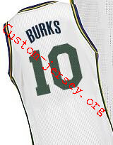 Alec Burks basketball jersey  white