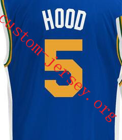 2015-16 New Season #5 Rodney Hood jersey blue,white colors