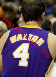 #4 Luke Walton jersey purple,white, yellow