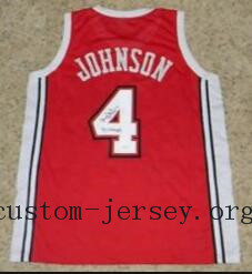 Custom #4 LARRY JOHNSON UNLV RUNNIN REBELS College Basketball Jersey