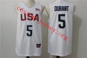 #5 kevin durant 2016 USA basketball dream team jersey white
