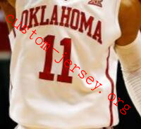 #11 isaiah cousins oklahoma basketball jersey red, white