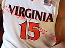 #15 malcolm brogdon virginia basketball jersey white, navy blue