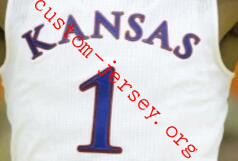 #1 wayne selden kansas basketball jersey white, blue