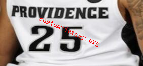 #25 drew edwards providence basketball jersey black,white