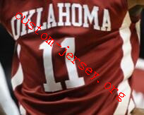 #11 isaiah cousins oklahoma basketball jersey red, white