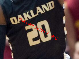 #20 Kahlil Felder 	Oakland basketball jersey black, white