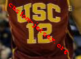 #12 julian jacobs usc basketball jersey red,white