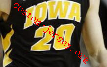 #20 jarrod uthoff iowa basketball jersey black,white
