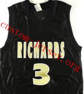 Dwyane Wade #3 Richards High School basketball Jersey black