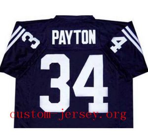 #34 WALTER PAYTON JACKSON STATE UNIVERSITY JERSEY navy blue,white