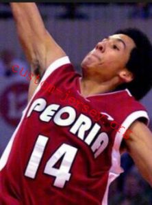 #14 shaun livingston peoria central high school jersey red,white