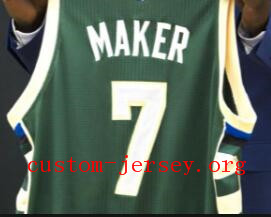 #7 Thon Maker basketball jersey green, white