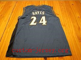 #24  Jarvis Hayes basketball jersey blue,white