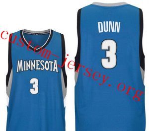  #3 Kris Dunn Minnesota Timberwolves jersey black,blue,white
