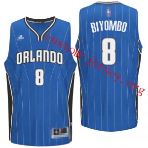 #8 Bismack Biyombo Orlando Magic basketball Jersey black,white,blue