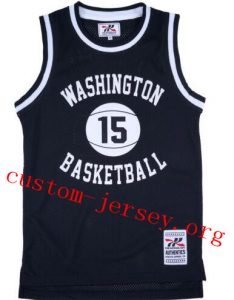 Custom #15 Latrell Sprewell Washington basketball jersey black