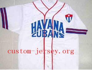 CUSTOM HAVANA CUBANS BUTTON-DOWN RETRO BASEBALL JERSEY CUBA NEW
