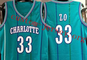 "ZO" alonzo mourning charlotte hornets jersey