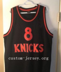  Latrell Sprewell #8 New York Knicks Throwback jersey black