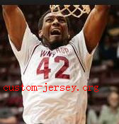 #42 Josh Davenport Winthrop  jersey black,white