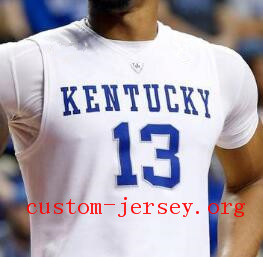 #13 Isaiah Briscoe Kentucky jersey blue,white