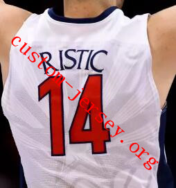 #14 Dusan Ristic Arizona Wildcats jersey blue,red,navy blue