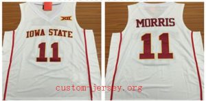 #11 Monté Morris iowa state jersey red,yellow,white