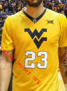 #23 Esa Ahmad West Virginia jersey navy blue,white