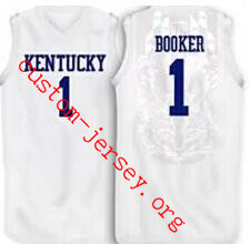 #1 Devin Booker Kentucky jersey blue,white