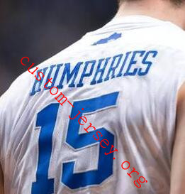 #15 Isaac Humphries Kentucky jersey blue,white