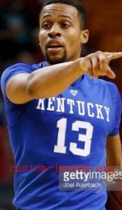 #13 Isaiah Briscoe Kentucky jersey blue,white