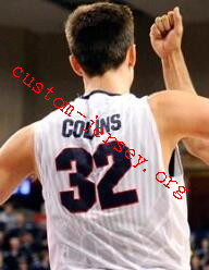#32 Zach Collins Gonzaga Bulldogs jersey navy blue,white
