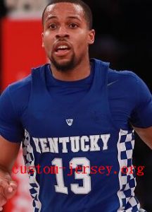 #13 Isaiah Briscoe Kentucky jersey blue,white