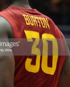 #30 deonte burton iowa state jersey yellow,red,white