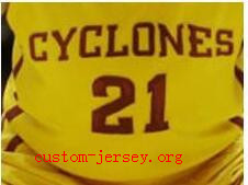 #21 Matt Thomas iowa state jersey red,white,yellow