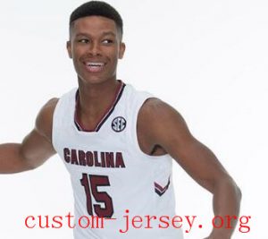 #15 PJ Dozier South Carolina jersey red,black,white