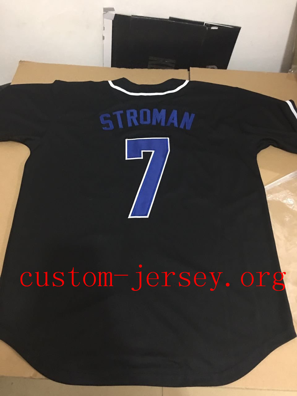 7 Marcus Stroman Duke jersey black , blue and white Custom Jersey Cheap Customized stitched