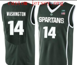 Brock Washington Michigan State Spartans Basketball Jersey - Green